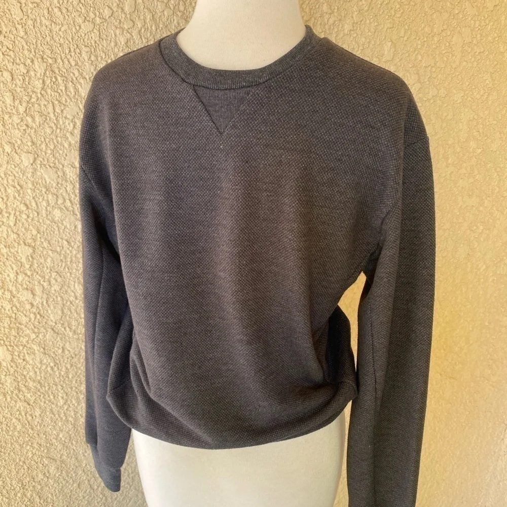 ZARA Essentials Unisex Long Sleeve Sweatshirt Gray Size Small‎